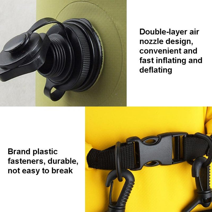 Waterproof Outdoor Rafting Backpack Inflatable Swimming Tote Bag For River Tracing And More