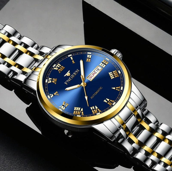 4002 Men Roman Numeral Dial Sports Student Luminous Quartz Watch
