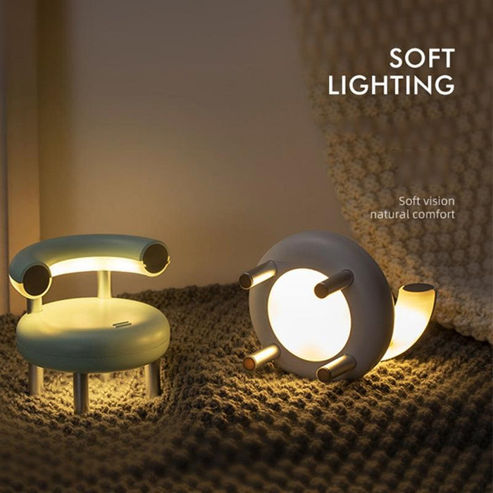 Led Chair Night Light With Phone Holder Eye Protection Bedroom Learning Light