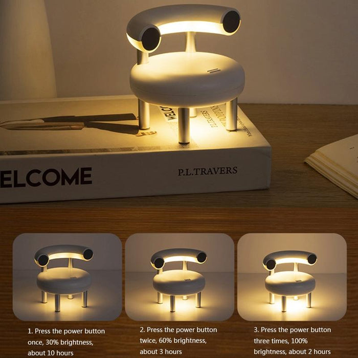 Led Chair Night Light With Phone Holder Eye Protection Bedroom Learning Light