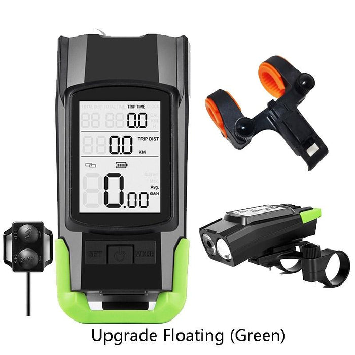3-In-1 Wireless Bike Light Strong Front Lamp Upgrade Floating Green
