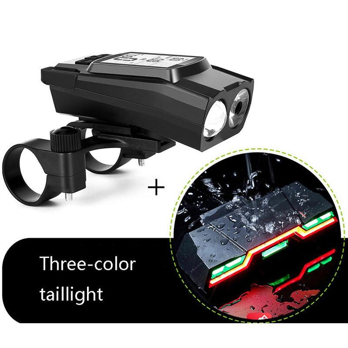 3-In-1 Wireless Bike Light Set Strong Front & Floating Tail Black