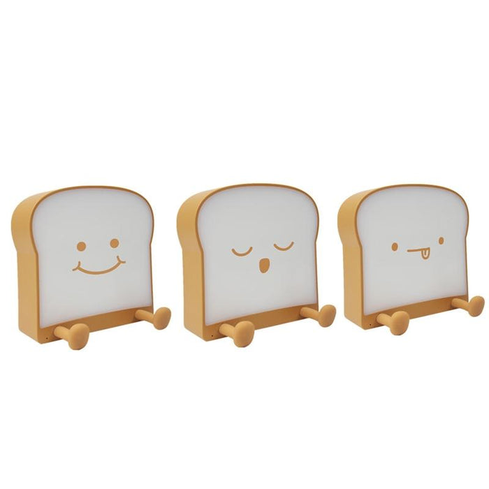 Toast Bread Night Light With Phone Holder Bedroom Sleep Timer
