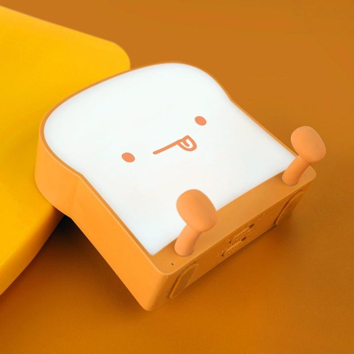 Toast Bread Night Light With Phone Holder Bedroom Sleep Timer