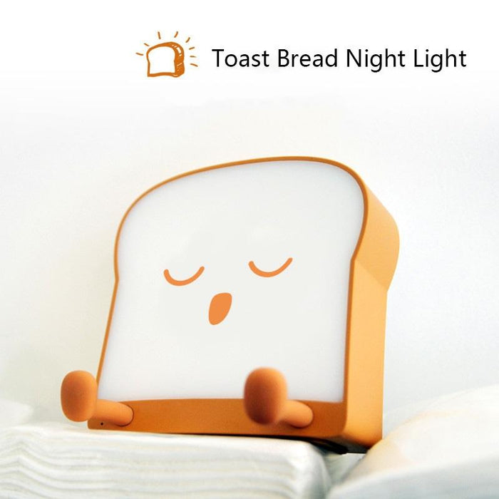 Toast Bread Night Light With Phone Holder Bedroom Sleep Timer