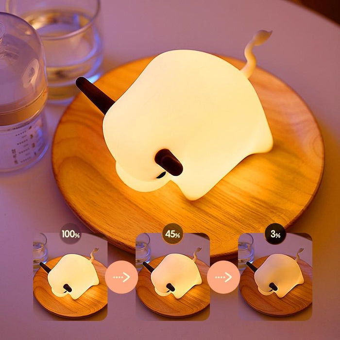Usb Cow Night Light Dimmable Timer Yellow