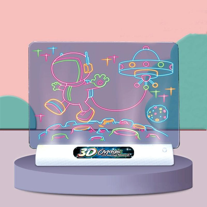 3D Fluorescent Drawing Board For Kids Dinosaur Design