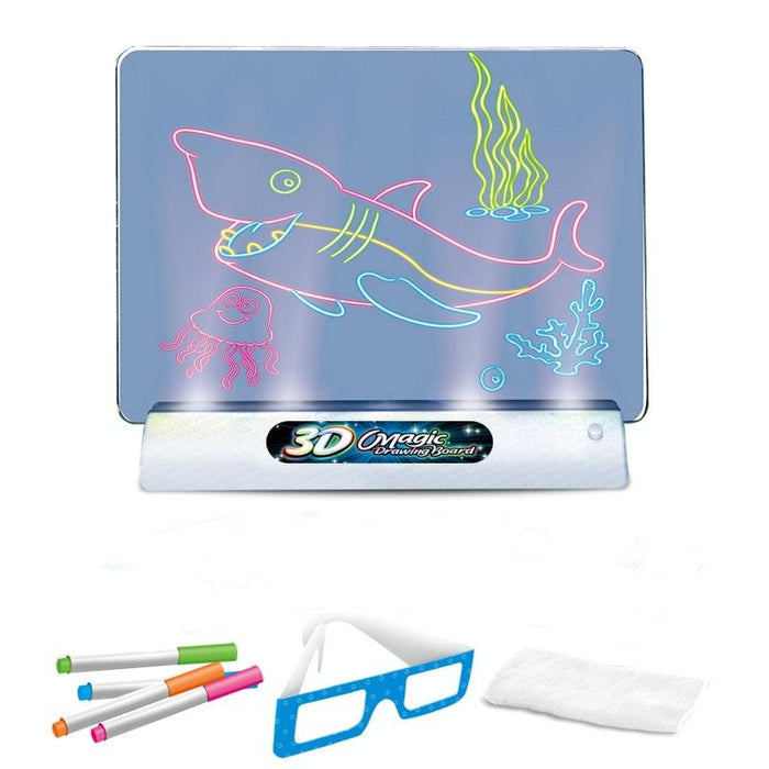 3D Fluorescent Drawing Board For Kids Dinosaur Design