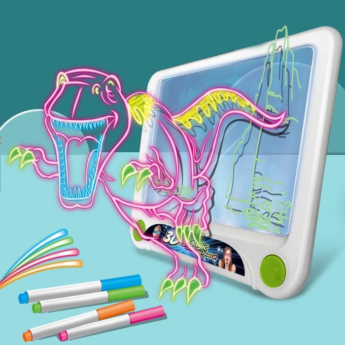 3D Fluorescent Drawing Board Luminous Puzzle For Kids