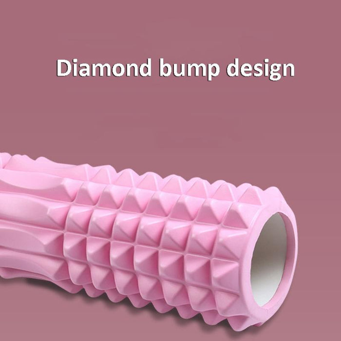 3-In-1 Hollow Eva Foam Roller Set For Muscle Relaxation And Yoga 33Cm Pink