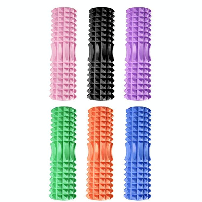 3-In-1 Eva Foam Roller Set For Muscle Relaxation 45Cm Length Purple
