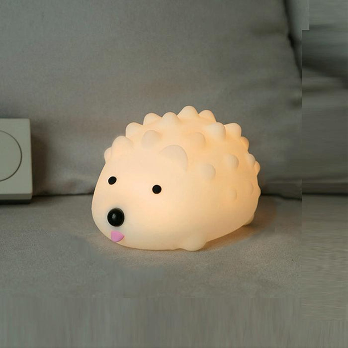 Dimmable Hedgehog Night Light Usb Timer Lamp Button Control