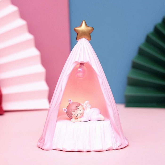 Decorative Pink Tent Night Light For Bedside Ambiance B82880