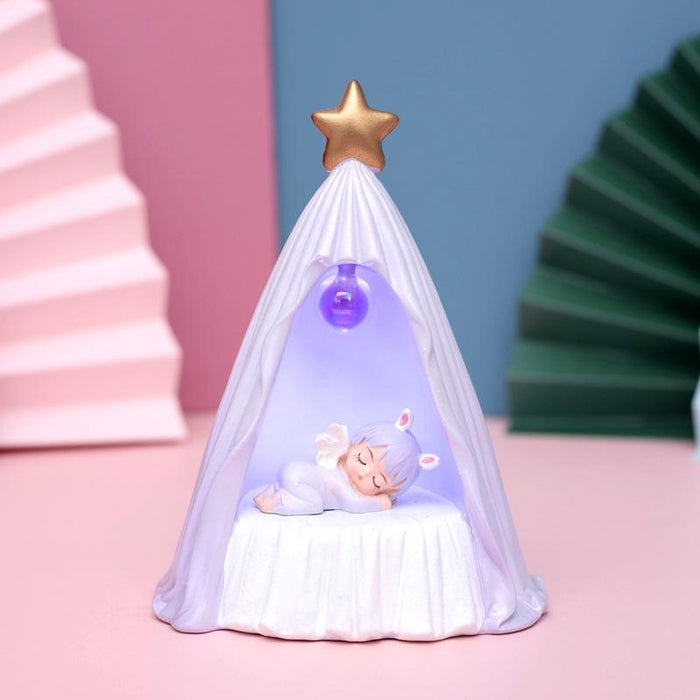 Decorative Purple Tent Night Light For Bedside Ambiance