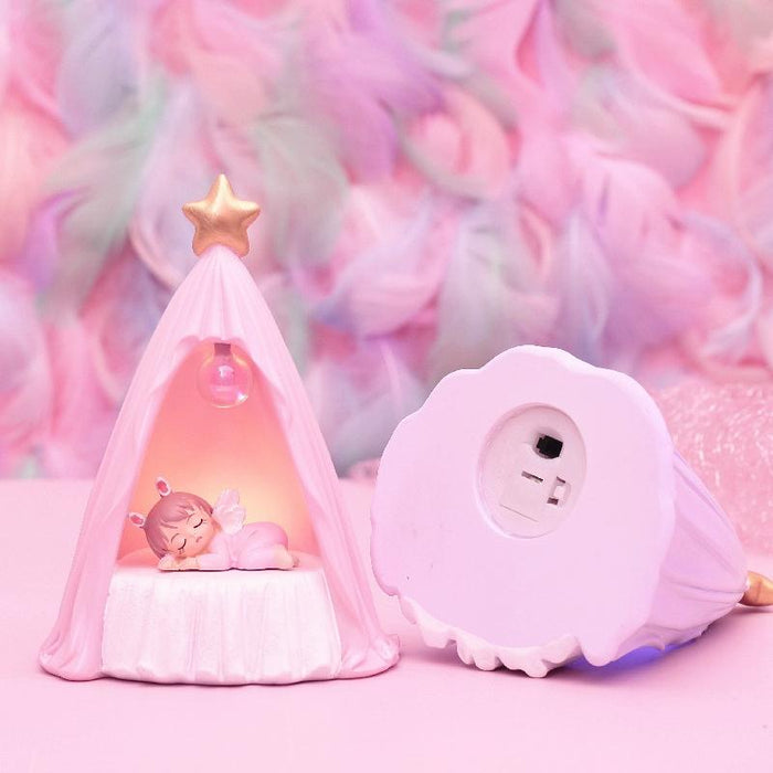 Small Pink Hobbion Night Light For Room Decor