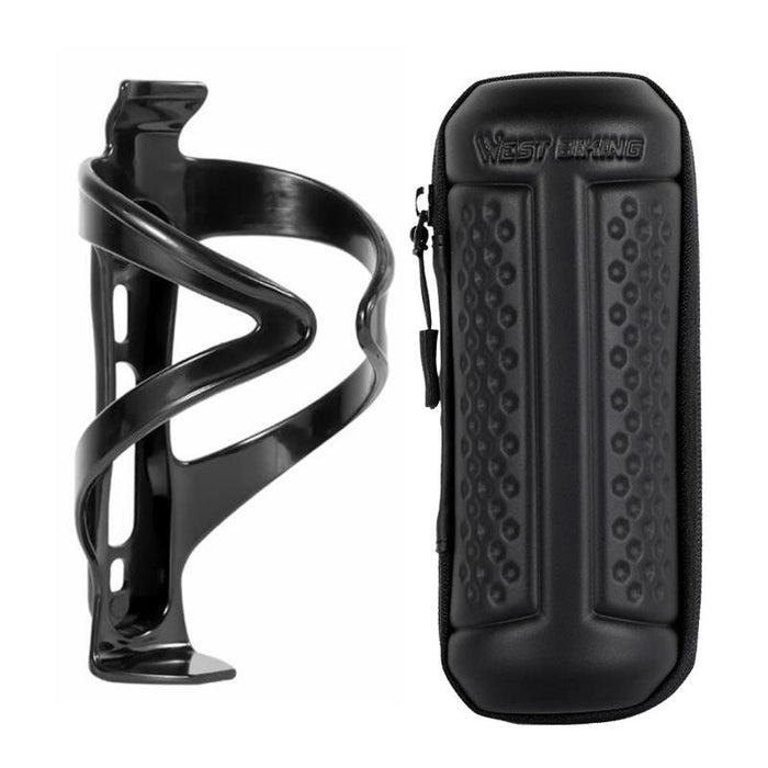 1.2L Hard Shell Bike Water Bottle Bag + Cage