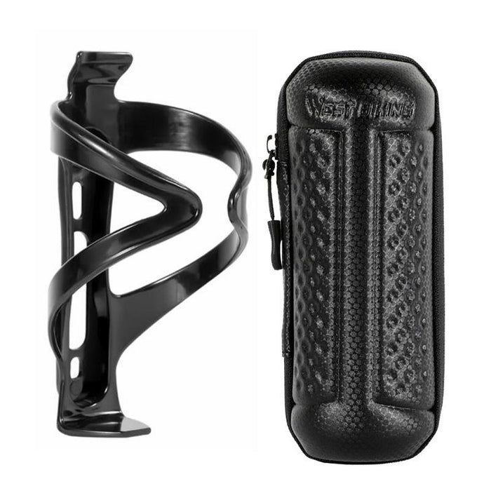 1.2L Hard Shell Bike Water Bottle Bag + Cage
