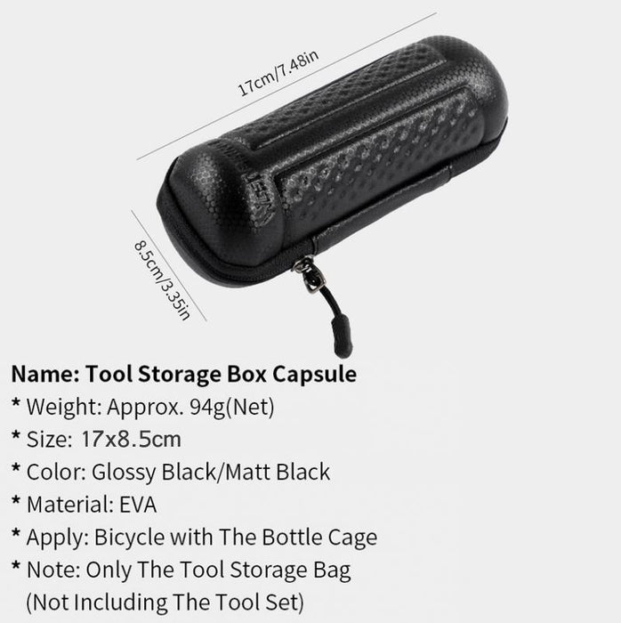 1.2L Hard Shell Bike Water Bottle Bag + Cage