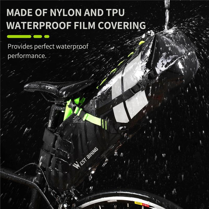 10L Waterproof Reflective Bicycle Bag For Long-Distance Travel