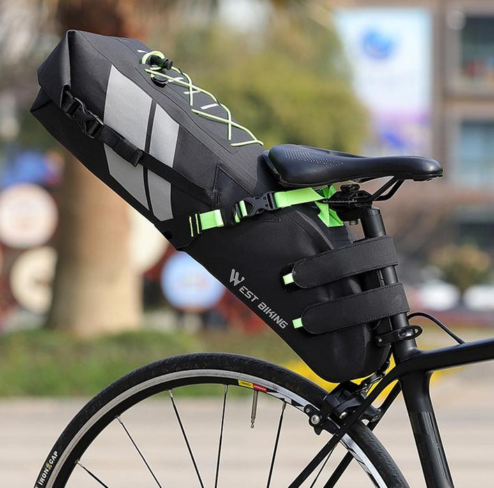 10L Waterproof Reflective Bicycle Bag For Long-Distance Travel