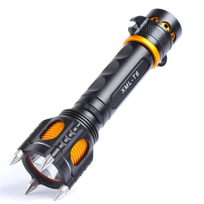 Rechargeable Led Flashlight With Safety Hammer