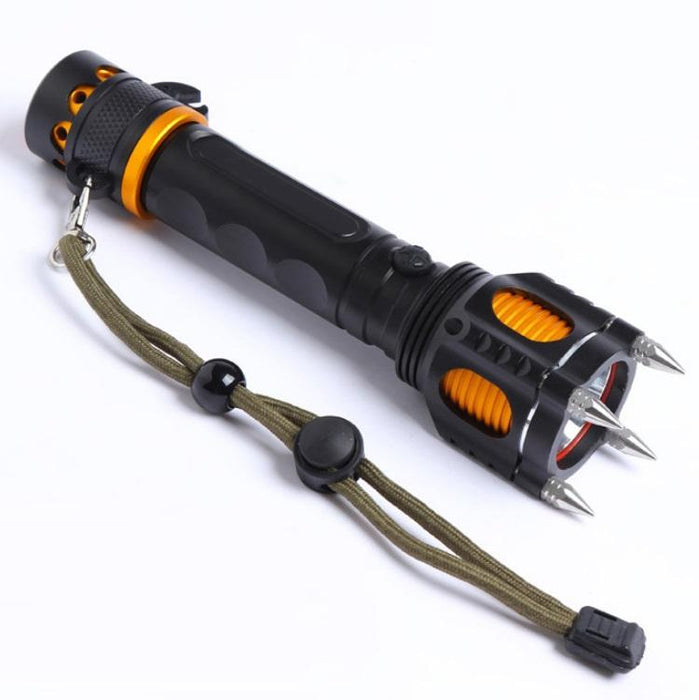Rechargeable Led Flashlight With Safety Hammer