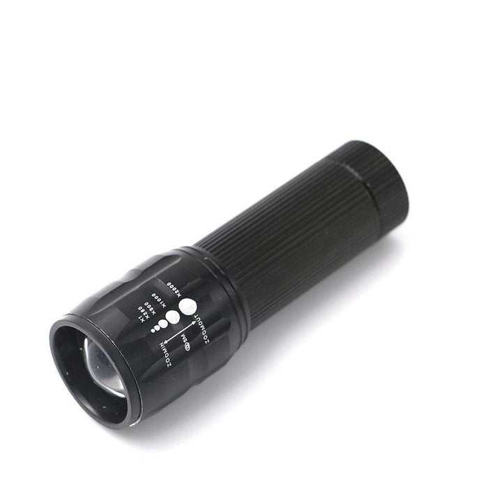 2-Pack Mini Led Flashlights With Zoom Black