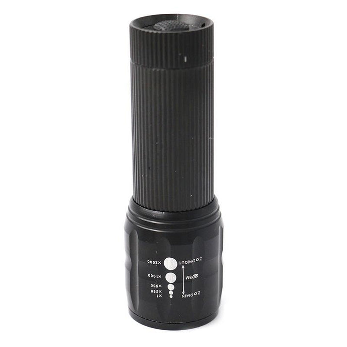 2-Pack Mini Led Flashlights With Zoom Black