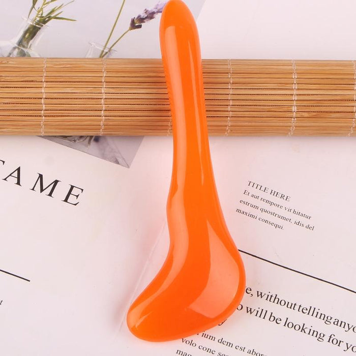 Facial Tendon Stick For Massage And Acupuncture Resin Scraping Sheet For Beauty Salon And Shave Board Yellow Relaxing Stick
