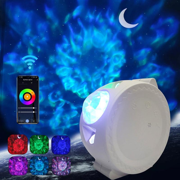 3-In-1 Starry Sky Projector Night Light Black Wifi