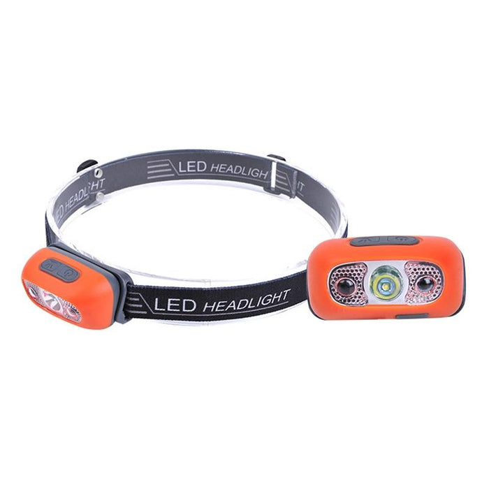 Usb Outdoor Headlight Strong & Portable Orange