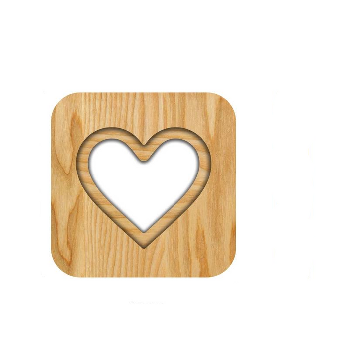Romantic Wooden Night Light For Home Decor Warm White