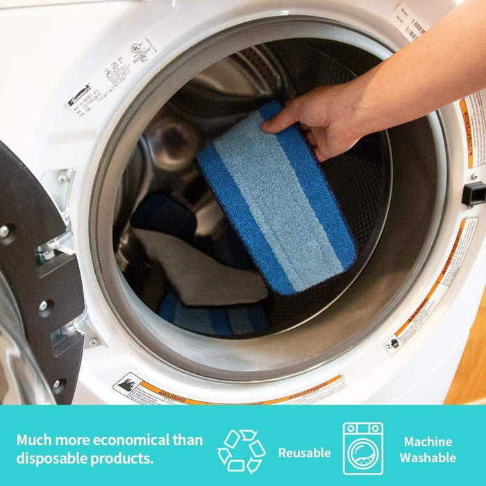 2-Pack Fiber Mop Cleaning Pads For Wet And Dry Flat Mops Bona Compatible