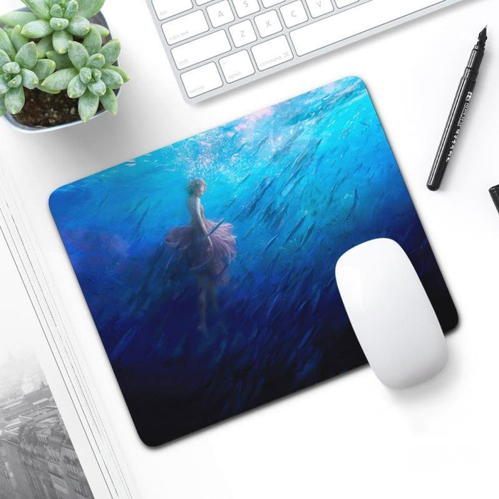 6 Piece Non Slip Mouse Pad Set 21 X 26Cm Thick Rubber Anti Skid Durable