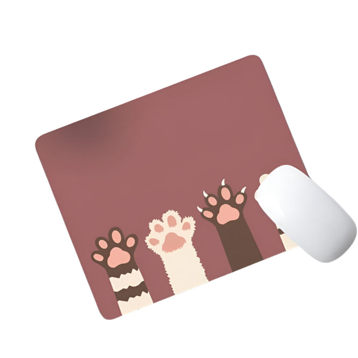 6 Piece Non Slip Mouse Pad Set 21 X 26Cm Thick Rubber Anti Skid Durable