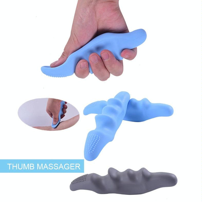Silicone Thumb Massager For Muscle Relaxation And Fascia Massage Pink