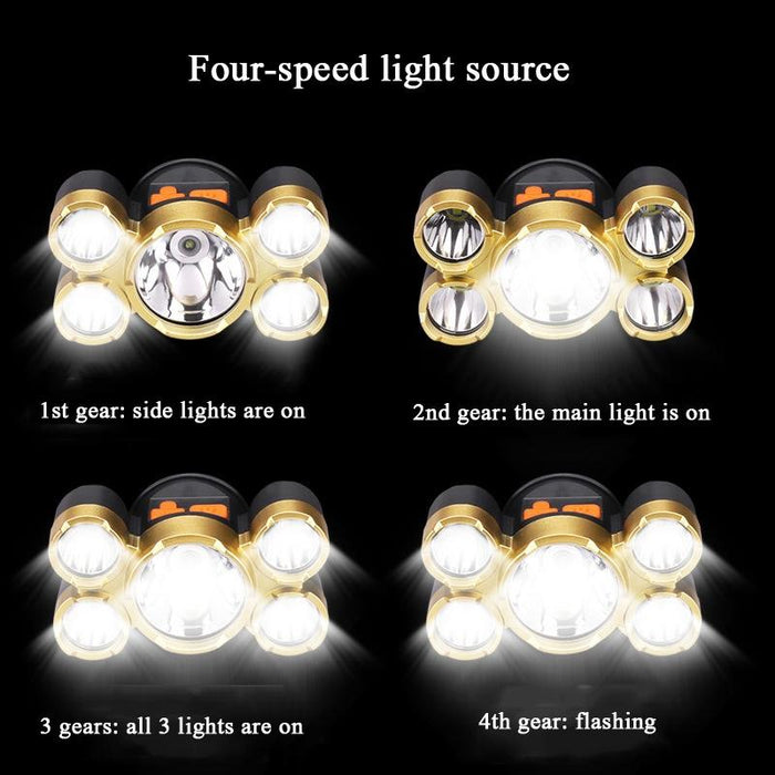 Rechargeable Led Fishing Headlamp Long-Range Safety