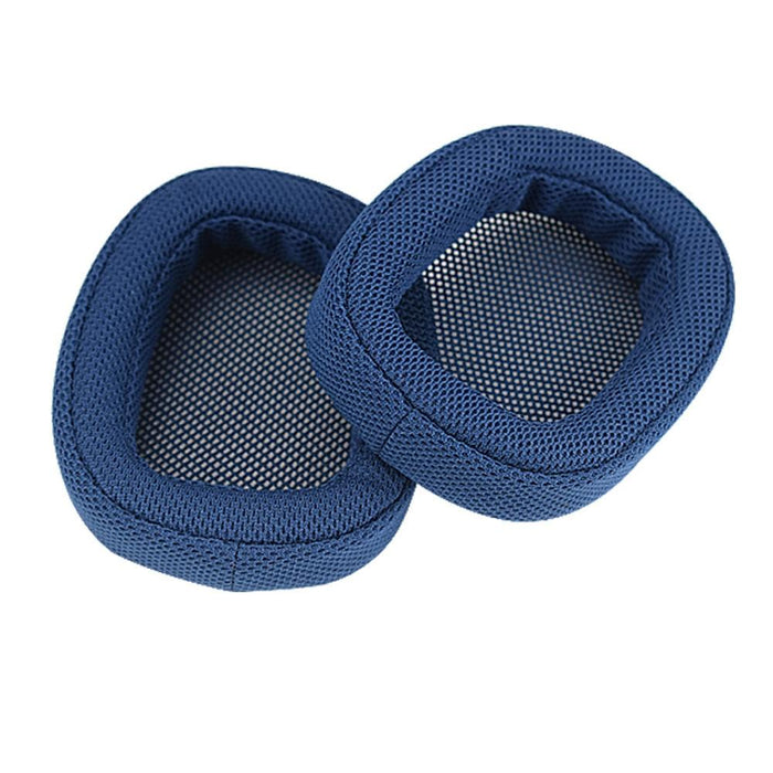 2 Pcs Suitable For Logitech G433 G Pro Headphone Sponge Cover Earmuffs Blue Grid