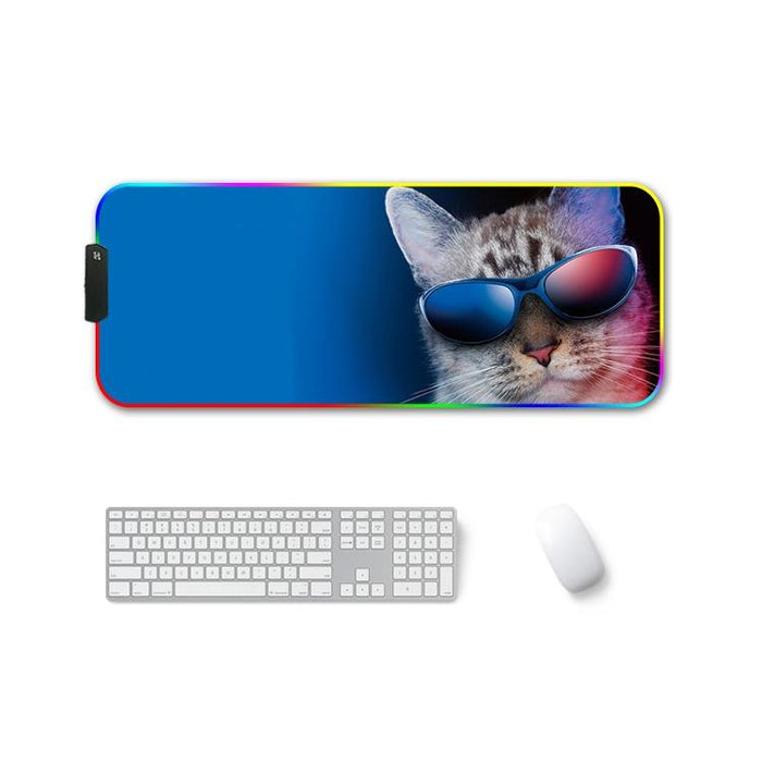 Rgb Non Slip Mouse Pad With Thermal Transfer