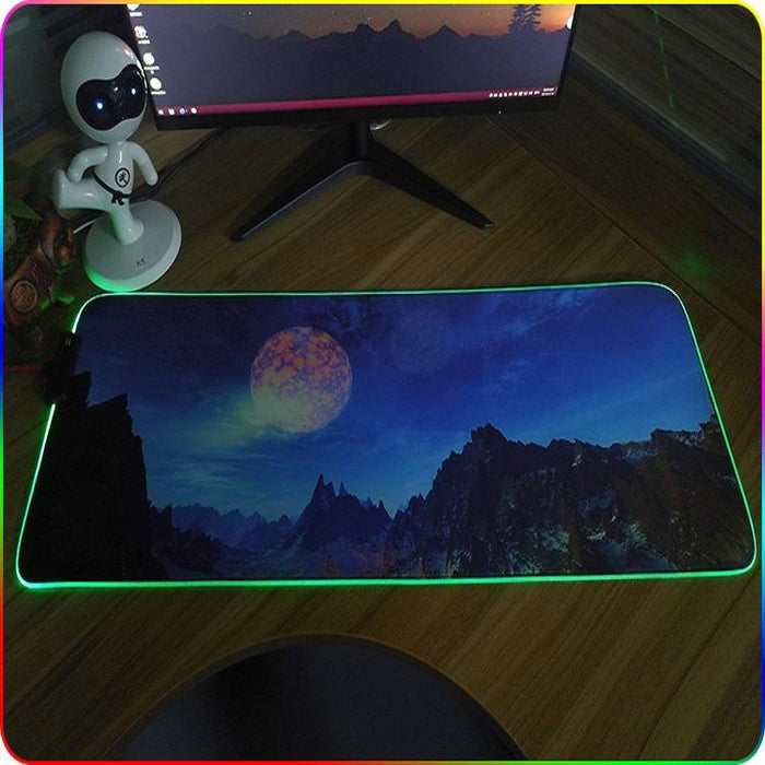 Rgb Non Slip Mouse Pad With Thermal Transfer