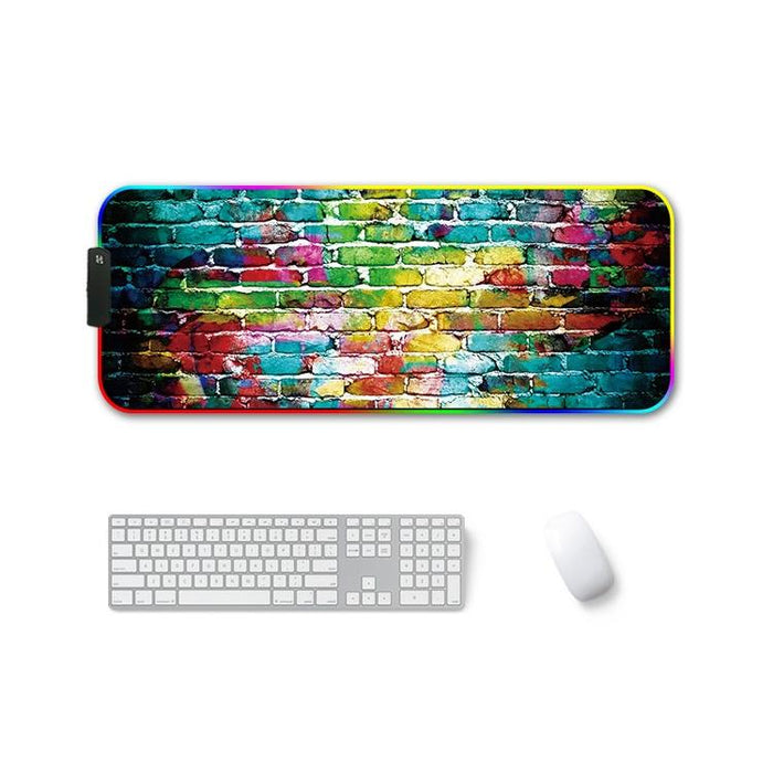 Rubber Thermal Transfer Rgb Luminous Non-Slip Mouse Pad