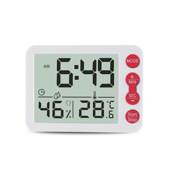 Indoor Thermometer & Hygrometer With Alarm & Countdown Timer