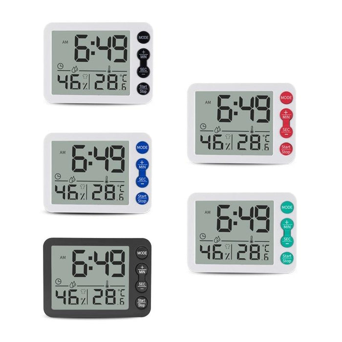 Indoor Thermometer & Hygrometer With Alarm & Countdown Timer