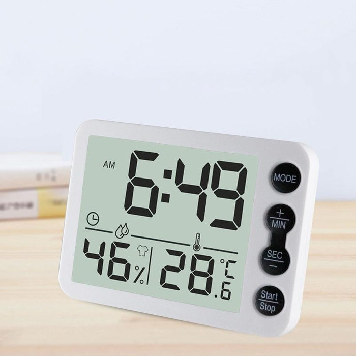 Indoor Thermometer & Hygrometer With Alarm & Countdown Timer
