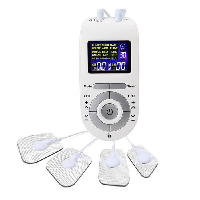 12-Mode Digital Meridian Physiotherapy Instrument Acupuncture Massager White
