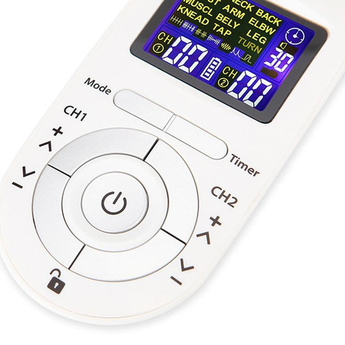 12-Mode Digital Meridian Physiotherapy Instrument Acupuncture Massager White