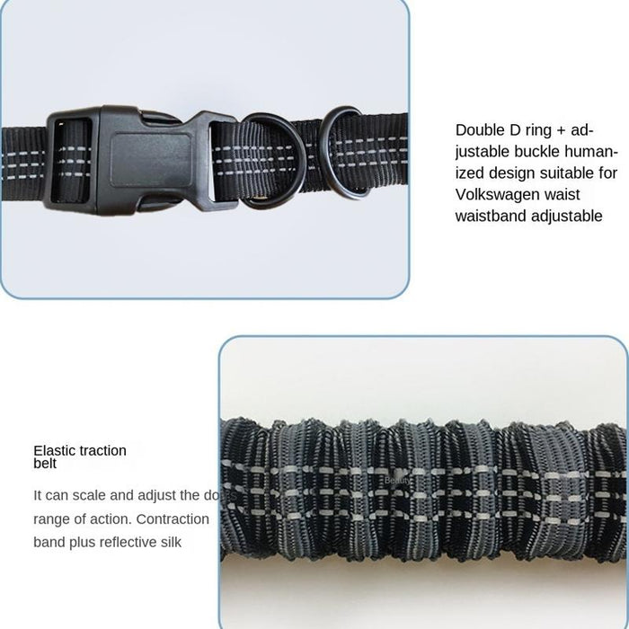 Reflective Double Telescopic Dog Leash