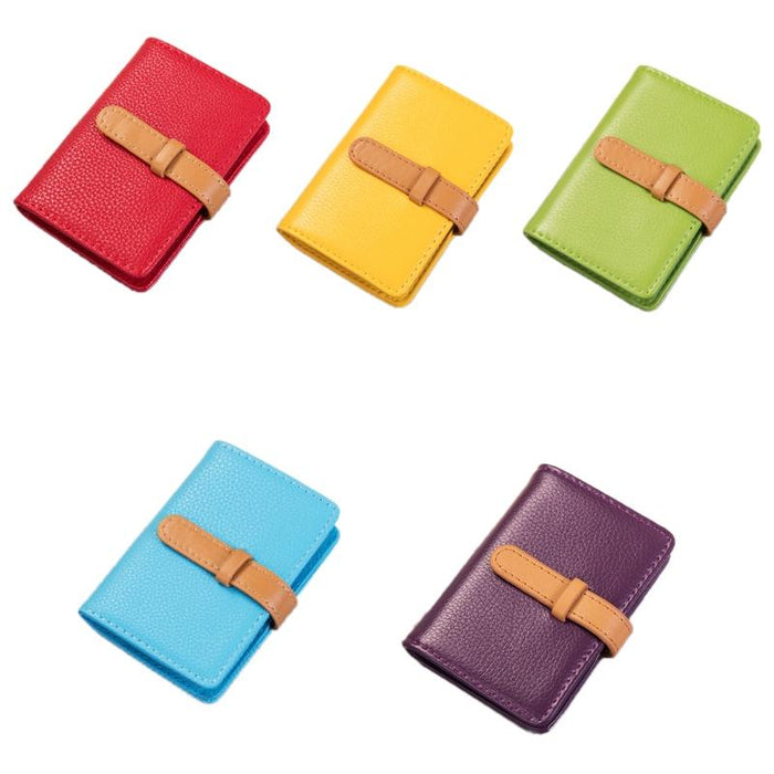 Portable Pu Leather Card Holder Business & Credit Cards