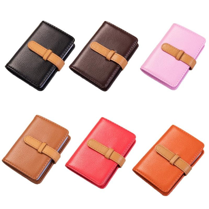 Portable Pu Leather Card Holder Business & Credit Cards