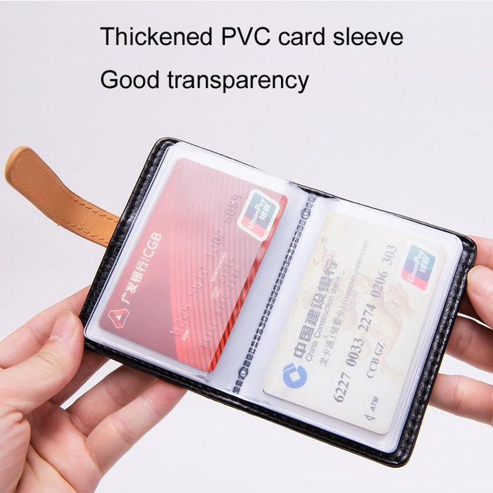 Portable Pu Leather Card Holder Business & Credit Cards